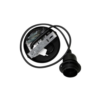 Duolla - Pendel ROLLER 1xE27/15W/230V diameter 45 cm Rattan/sort