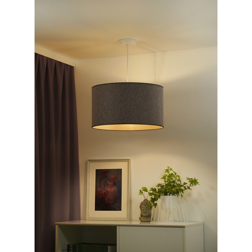 Duolla - Pendel ROLLER ECO RECYCLING 1xE27/15W/230V diameter 45 cm brun