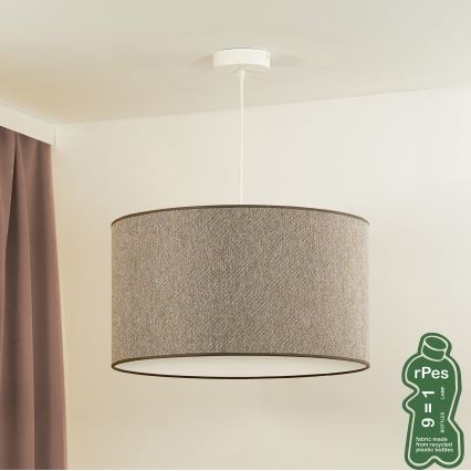 Duolla - Pendel ROLLER ECO RECYCLING 1xE27/15W/230V diameter 45 cm brun