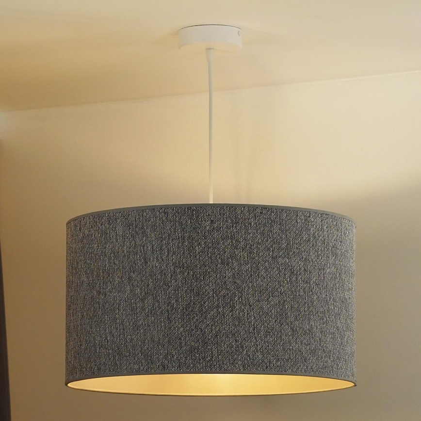 Duolla - Pendel ROLLER ECO RECYCLING 1xE27/15W/230V diameter 45 cm grå