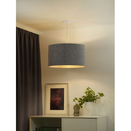 Duolla - Pendel ROLLER ECO RECYCLING 1xE27/15W/230V diameter 45 cm grå