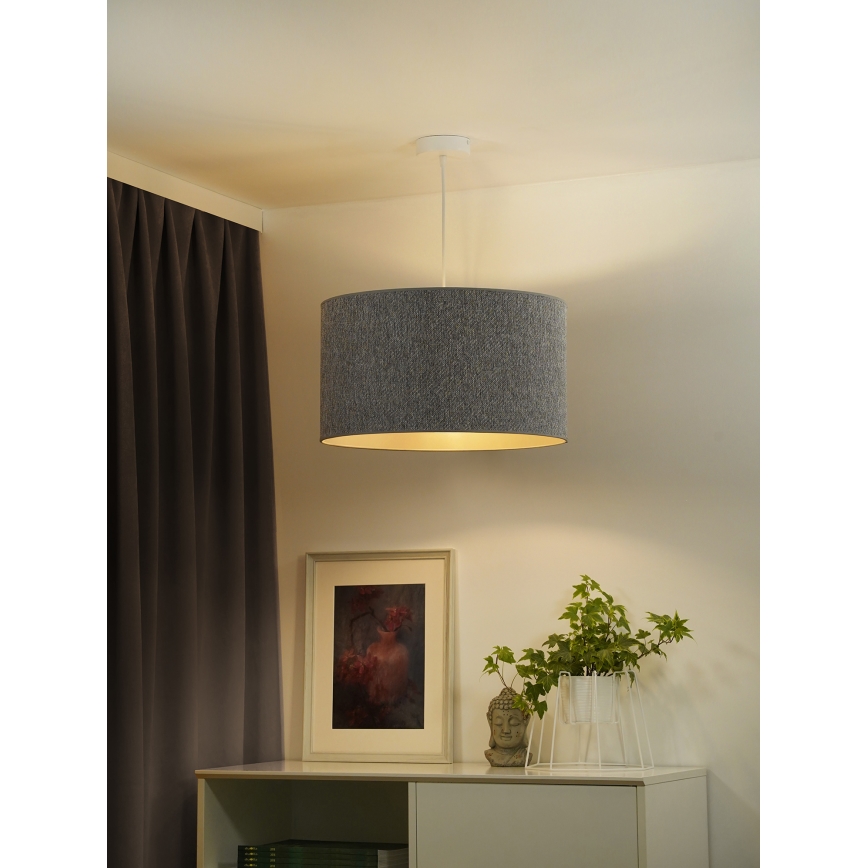 Duolla - Pendel ROLLER ECO RECYCLING 1xE27/15W/230V diameter 45 cm grå