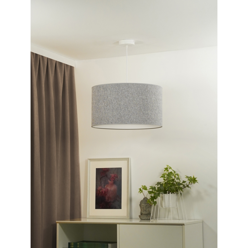 Duolla - Pendel ROLLER ECO RECYCLING 1xE27/15W/230V diameter 45 cm grå