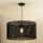 Duolla - Pendel ROLLER RATTAN 1xE27/15W/230V diameter 45 cm sort