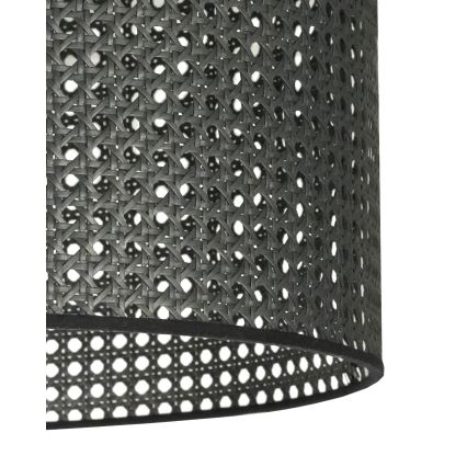 Duolla - Pendel ROLLER RATTAN 1xE27/15W/230V diameter 45 cm sort
