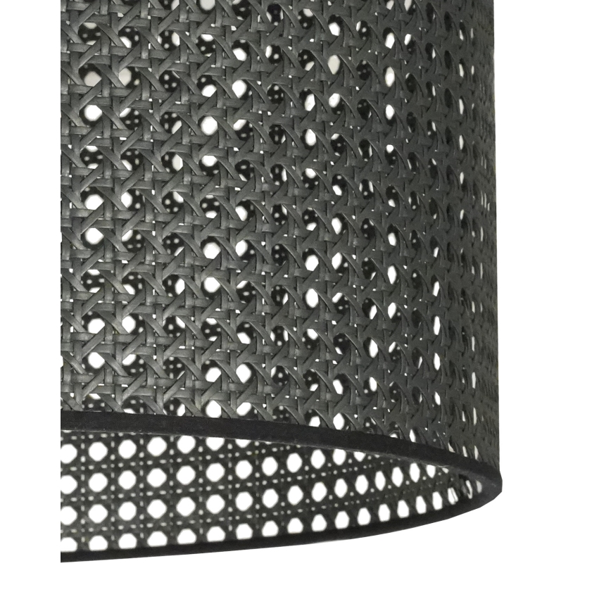 Duolla - Pendel ROLLER RATTAN 1xE27/15W/230V diameter 45 cm sort