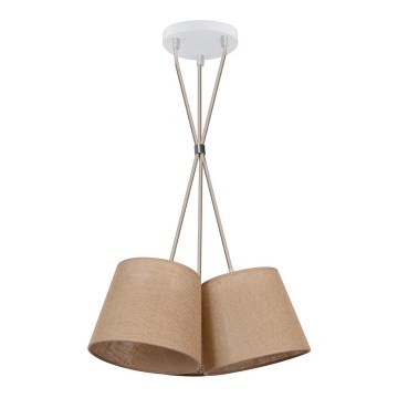 Duolla - Pendel ROSSA 3xE27/15W/230V diameter 45 cm brun