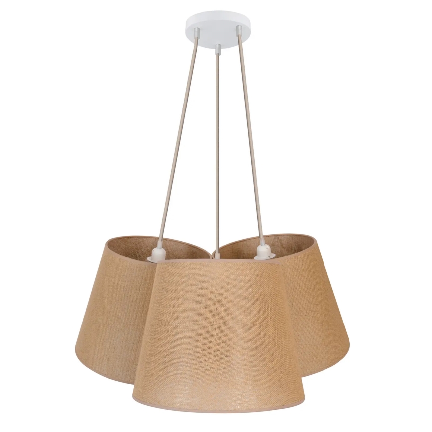 Duolla - Pendel ROSSA 3xE27/15W/230V diameter 75 cm brun