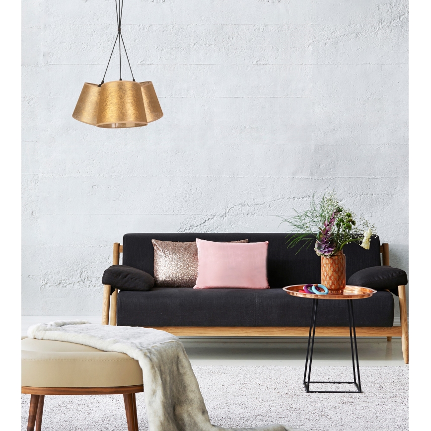 Duolla - Pendel ROSSA 3xE27/40W/230V gylden