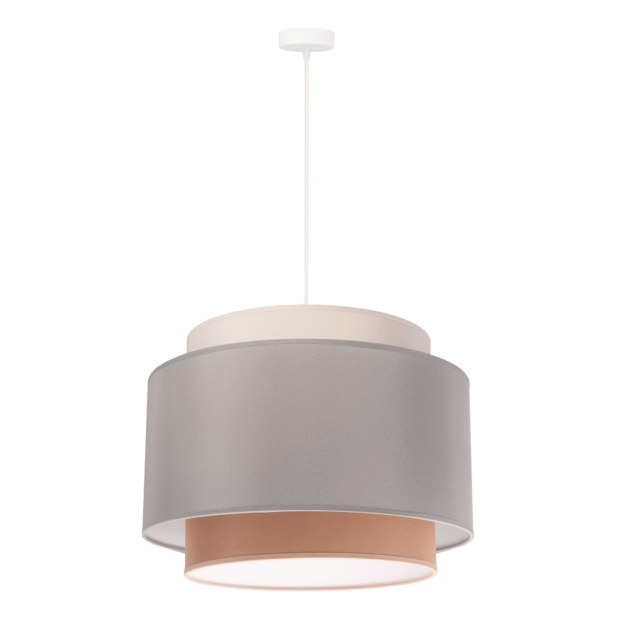 Duolla - Pendel SOHO 1xE27/40W/230V diameter 40 cm grå/cremefarvet/beige