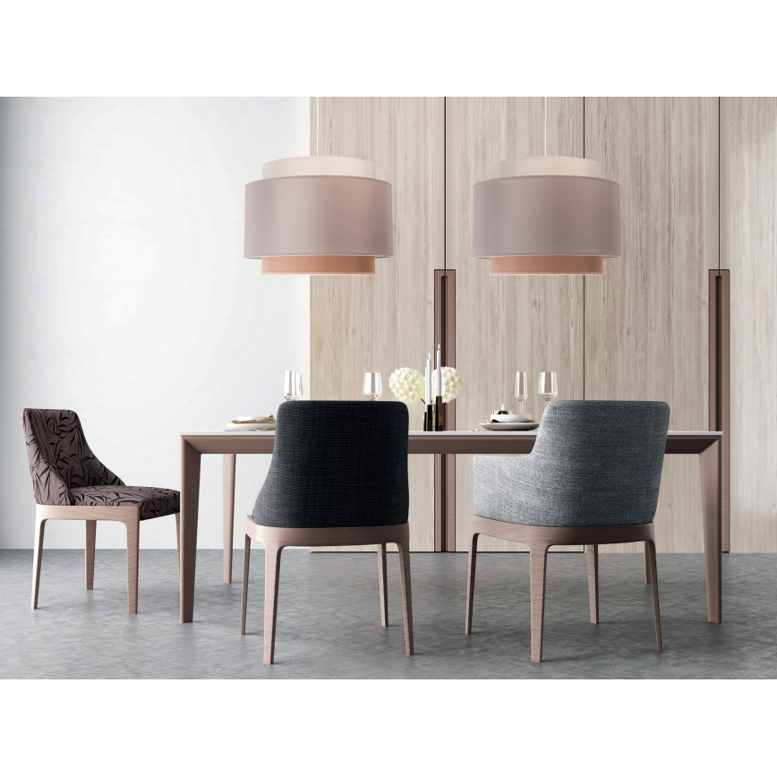 Duolla - Pendel SOHO 1xE27/40W/230V diameter 40 cm grå/cremefarvet/beige