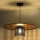 Duolla - Pendel TOKYO RATTAN 1xE27/15W/230V diameter 50 cm guldfarvet/sort