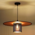 Duolla - Pendel TOKYO SHINY 1xE27/15W/230V diameter 50 cm sort/kobber