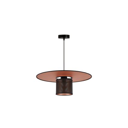 Duolla - Pendel TOKYO SHINY 1xE27/15W/230V diameter 50 cm sort/kobber