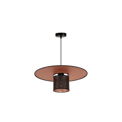 Duolla - Pendel TOKYO SHINY 1xE27/15W/230V diameter 50 cm sort/kobber