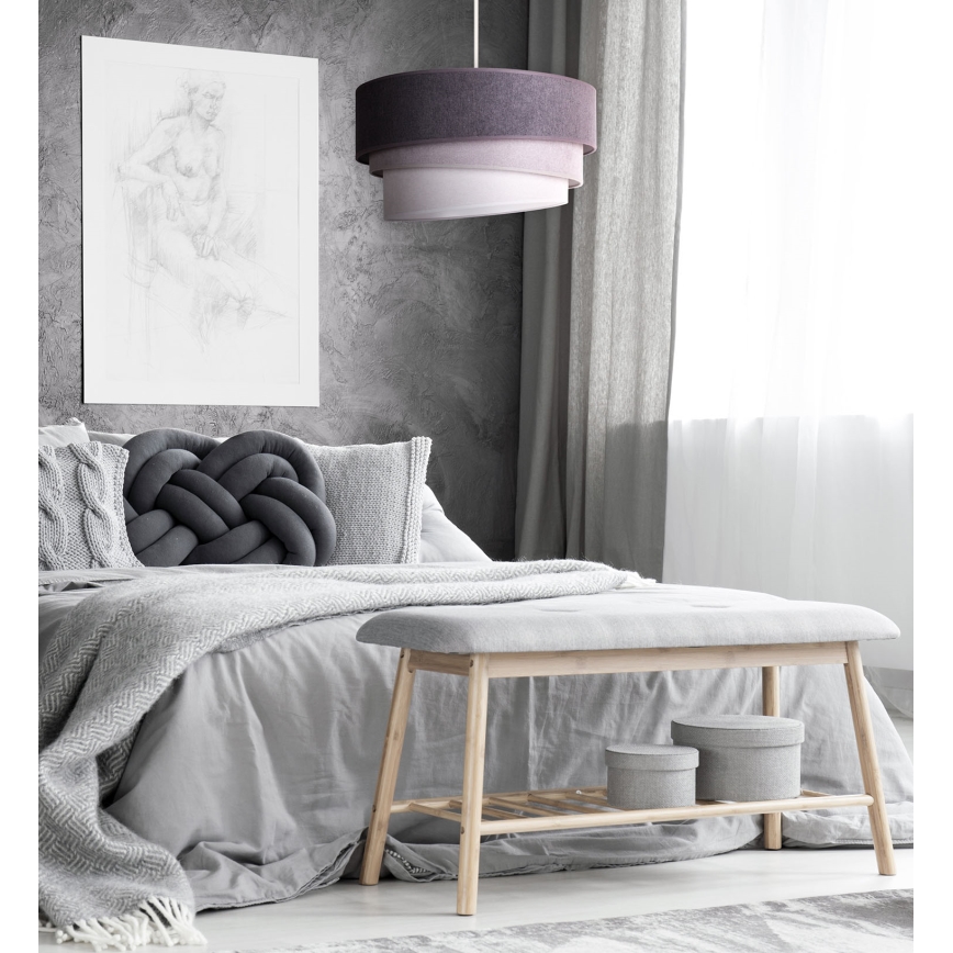Duolla - Pendel TRIO 1xE27/15W/230V diameter 45 cm antracit/grå/hvid