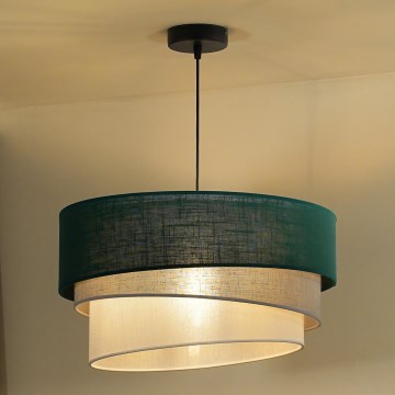 Duolla - Pendel TRIO 1xE27/15W/230V diameter 45 cm grøn/grå/hvid