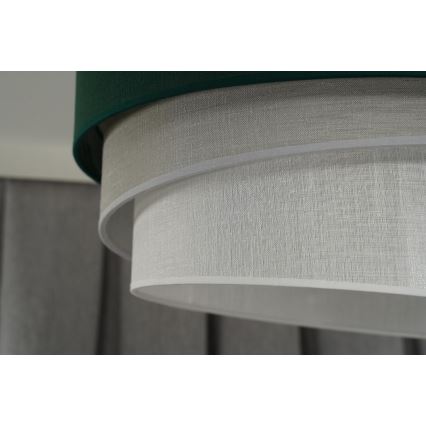 Duolla - Pendel TRIO 1xE27/15W/230V diameter 45 cm grøn/grå/hvid