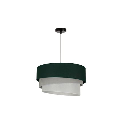 Duolla - Pendel TRIO 1xE27/15W/230V diameter 45 cm grøn/grå/hvid
