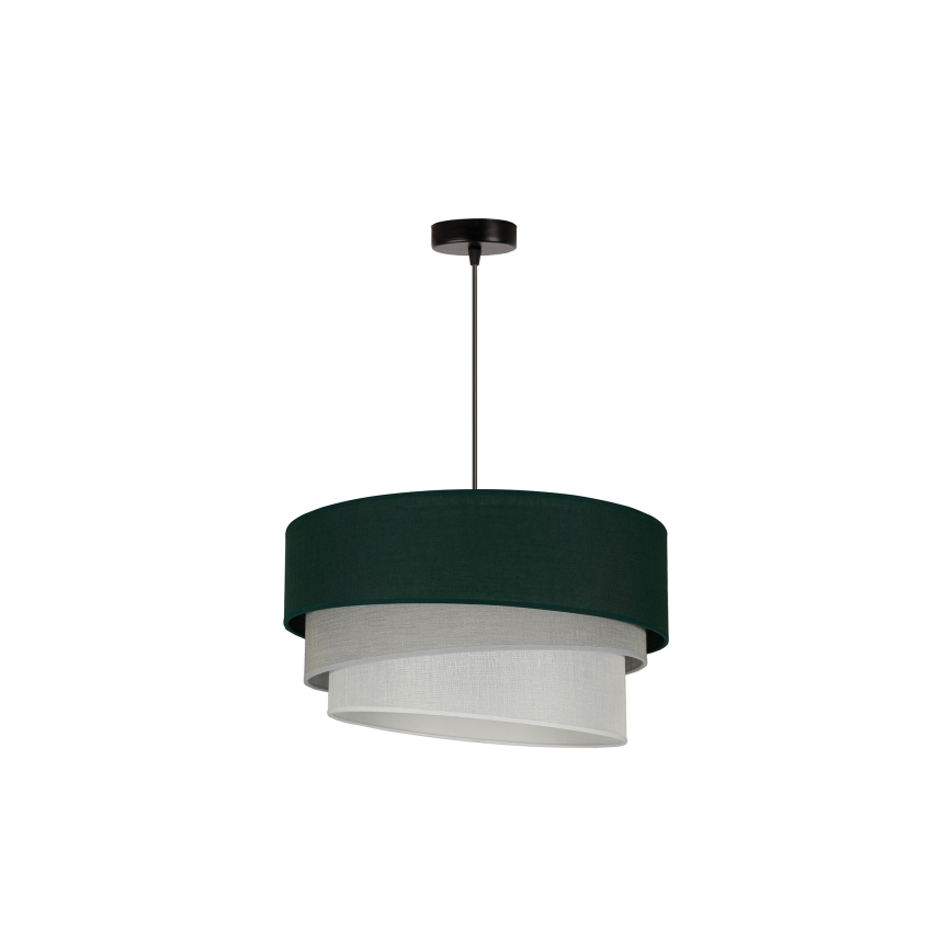 Duolla - Pendel TRIO 1xE27/15W/230V diameter 45 cm grøn/grå/hvid