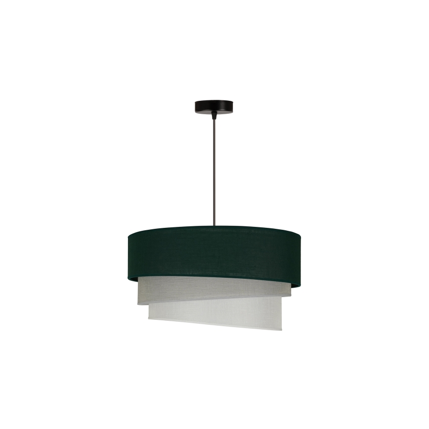 Duolla - Pendel TRIO 1xE27/15W/230V diameter 45 cm grøn/grå/hvid