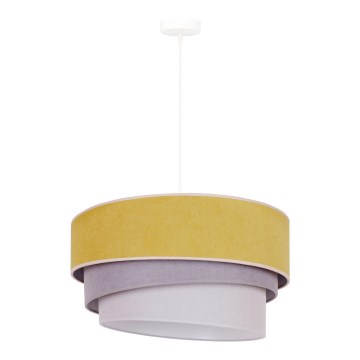 Duolla - Pendel TRIO 1xE27/15W/230V diameter 45 cm gul/grå/hvid