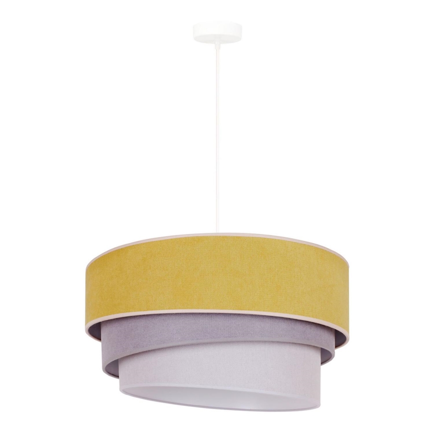 Duolla - Pendel TRIO 1xE27/15W/230V diameter 45 cm gul/grå/hvid
