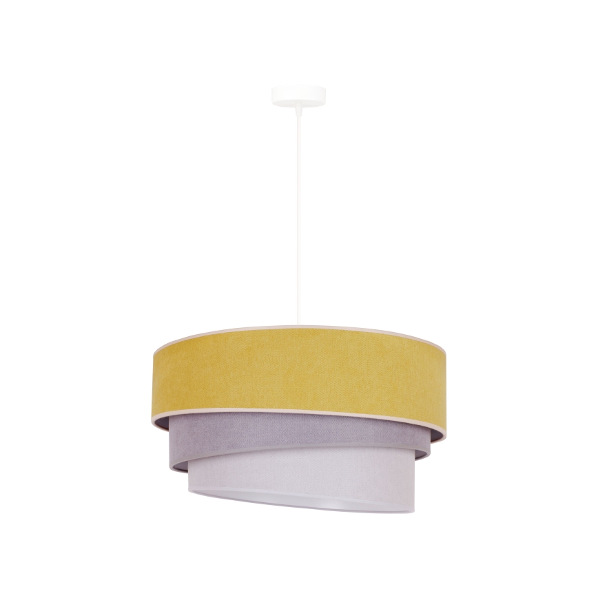 Duolla - Pendel TRIO 1xE27/15W/230V diameter 45 cm gul/grå/hvid