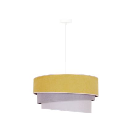 Duolla - Pendel TRIO 1xE27/15W/230V diameter 45 cm gul/grå/hvid