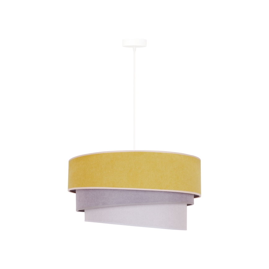 Duolla - Pendel TRIO 1xE27/15W/230V diameter 45 cm gul/grå/hvid