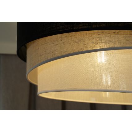 Duolla - Pendel TRIO 1xE27/15W/230V diameter 45 cm sort/grå/hvid