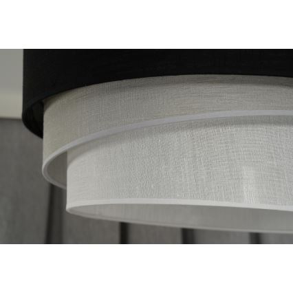 Duolla - Pendel TRIO 1xE27/15W/230V diameter 45 cm sort/grå/hvid