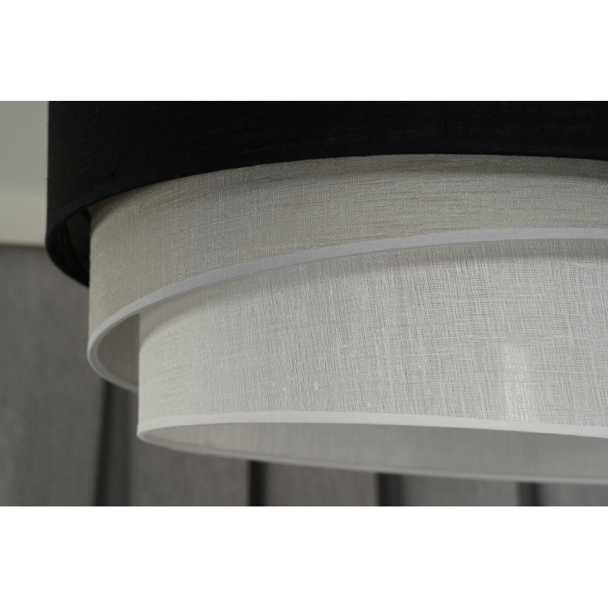 Duolla - Pendel TRIO 1xE27/15W/230V diameter 45 cm sort/grå/hvid