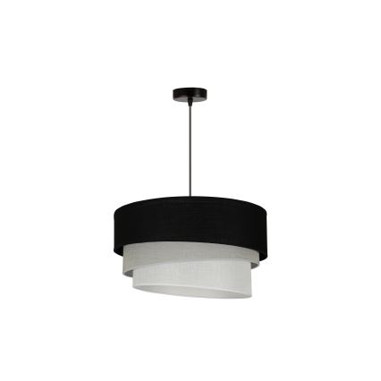Duolla - Pendel TRIO 1xE27/15W/230V diameter 45 cm sort/grå/hvid