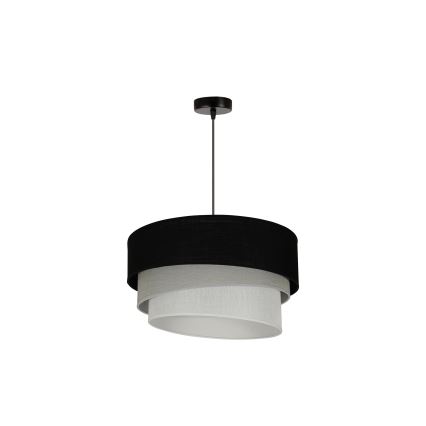 Duolla - Pendel TRIO 1xE27/15W/230V diameter 45 cm sort/grå/hvid
