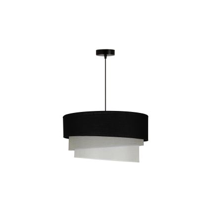 Duolla - Pendel TRIO 1xE27/15W/230V diameter 45 cm sort/grå/hvid