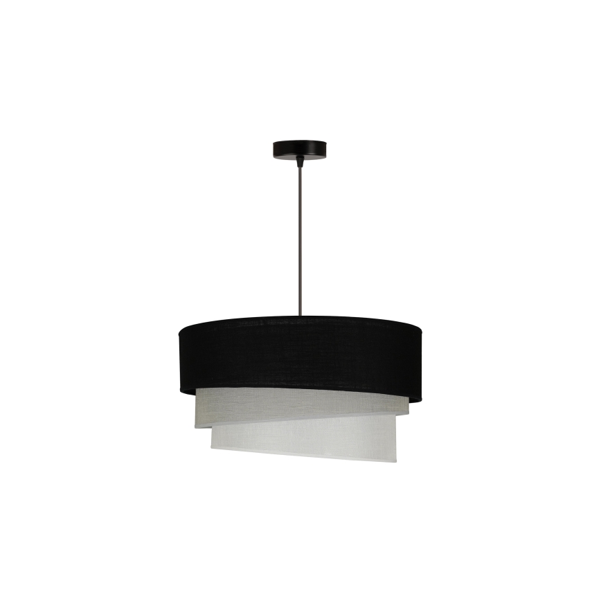 Duolla - Pendel TRIO 1xE27/15W/230V diameter 45 cm sort/grå/hvid