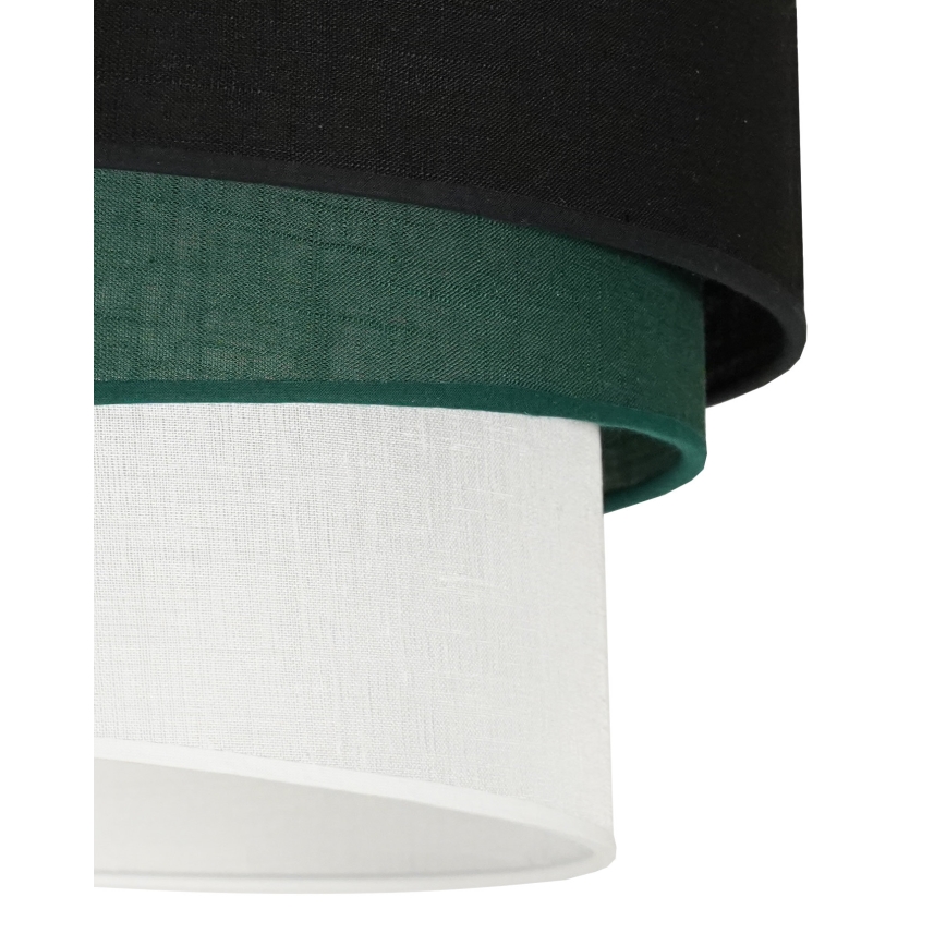 Duolla - Pendel TRIO 1xE27/15W/230V diameter 45 cm sort/grøn/hvid