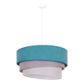 Duolla - Pendel TRIO 1xE27/15W/230V diameter 45 cm turkis/grå/hvid