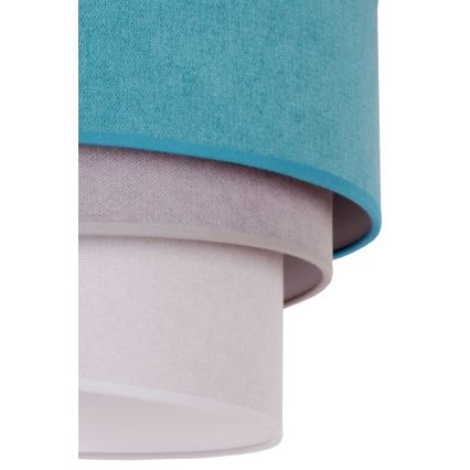 Duolla - Pendel TRIO 1xE27/15W/230V diameter 45 cm turkis/grå/hvid