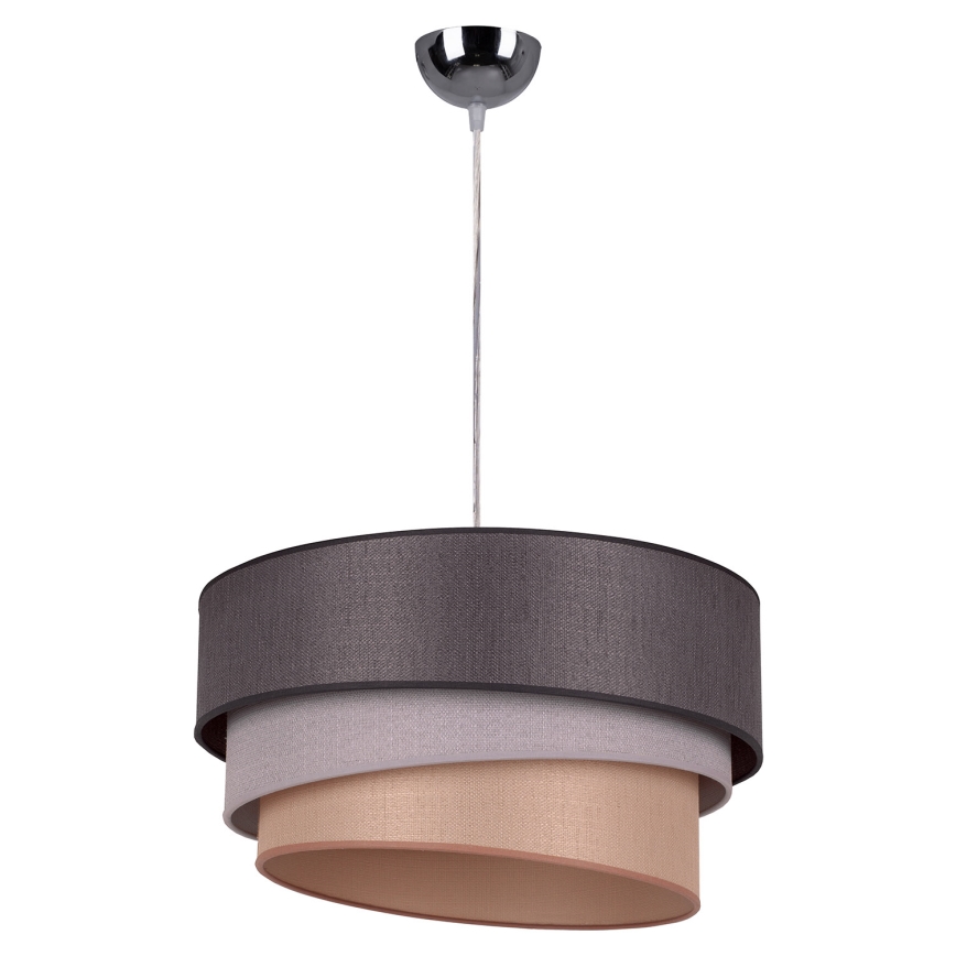 Duolla - Pendel TRIO 1xE27/40W/230V diameter 45 cm antracit/grå/brun