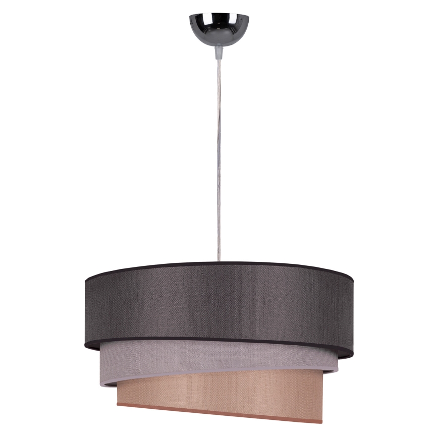 Duolla - Pendel TRIO 1xE27/40W/230V diameter 45 cm antracit/grå/brun