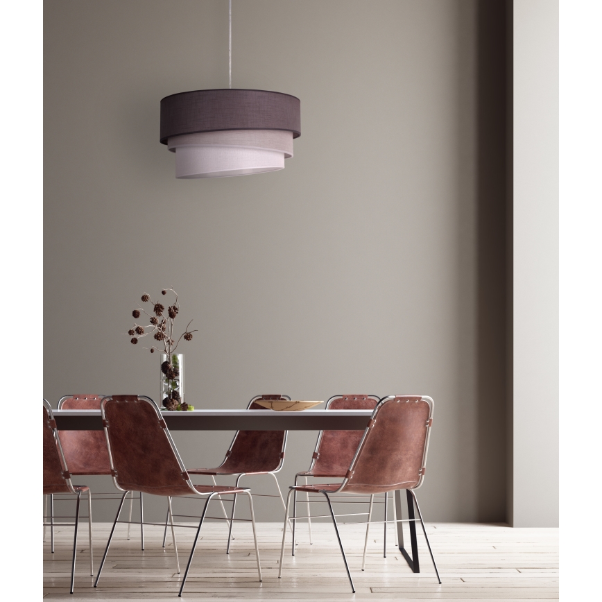 Duolla - Pendel TRIO 1xE27/40W/230V diameter 45 cm antracit/grå/hvid