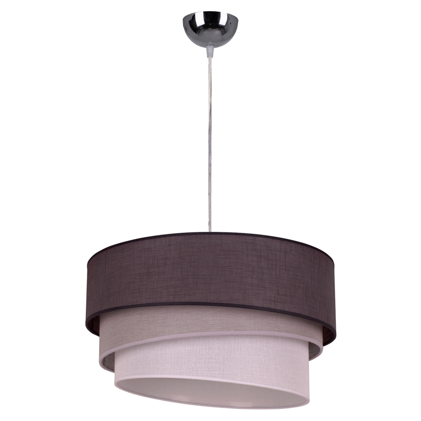 Duolla - Pendel TRIO 1xE27/40W/230V diameter 45 cm antracit/grå/hvid