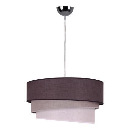 Duolla - Pendel TRIO 1xE27/40W/230V diameter 45 cm antracit/grå/hvid