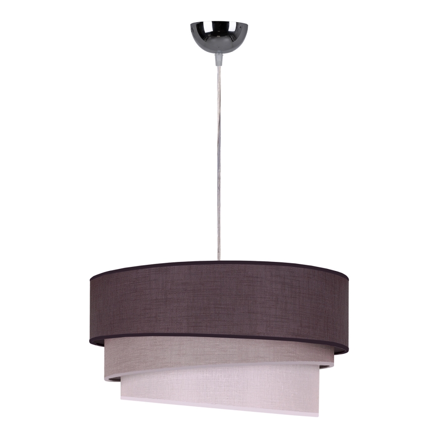 Duolla - Pendel TRIO 1xE27/40W/230V diameter 45 cm antracit/grå/hvid