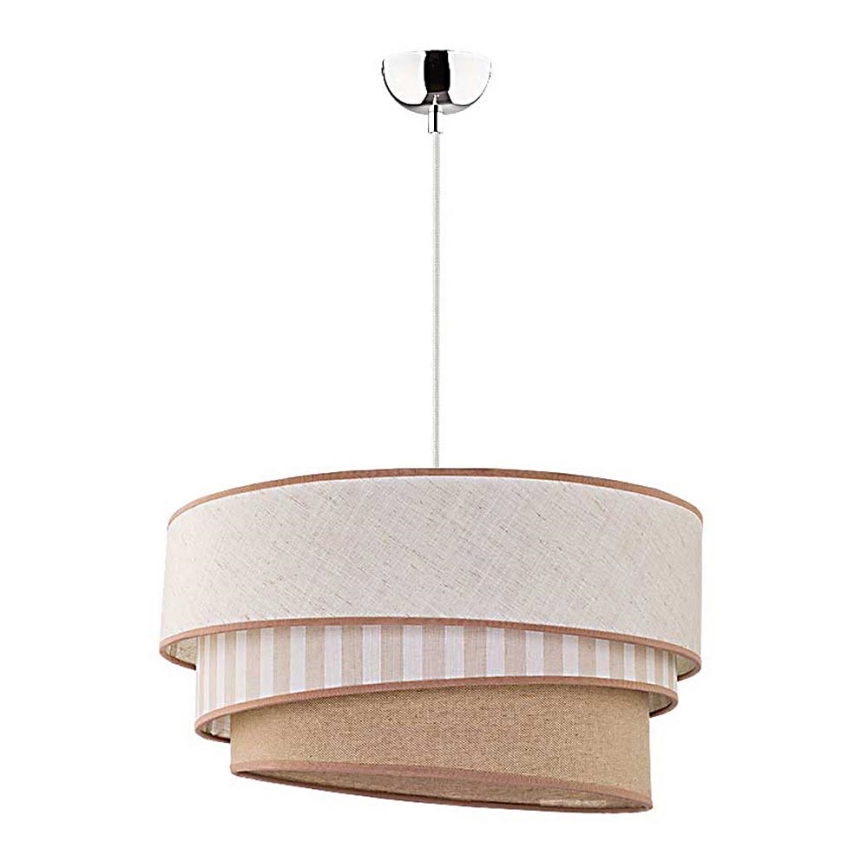 Duolla - Pendel TRIO 1xE27/40W/230V diameter 45 cm beige/brun