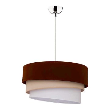Duolla - Pendel TRIO 1xE27/40W/230V diameter 45 cm brun/beige/hvid