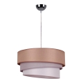 Duolla - Pendel TRIO 1xE27/40W/230V diameter 45 cm brun/grå/sølvfarvet