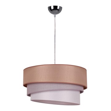 Duolla - Pendel TRIO 1xE27/40W/230V diameter 45 cm brun/grå/sølvfarvet